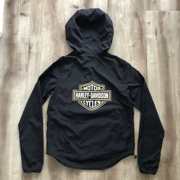 Harley Davidson, Bar & Shield, Packable, Anorack, Womens, Hooded Windbreaker, XS - Picture 7 of 16